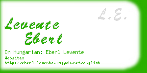 levente eberl business card